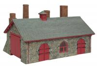44-0198R Bachmann Scenecraft Narrow Gauge Blacksmith's and Wagon Workshop Red